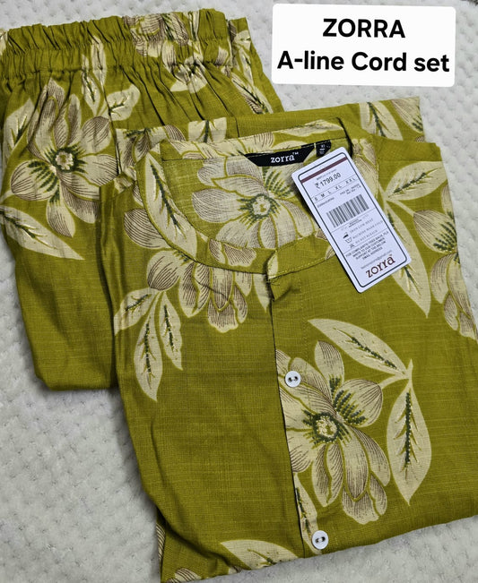 Zorra Vatican Silk A-line Cord Set