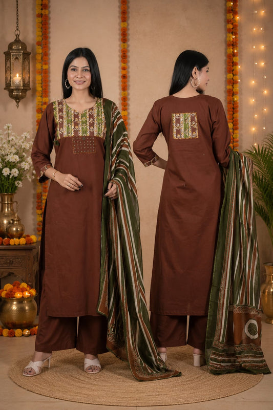 Cotton Applique Handwork 3pc set