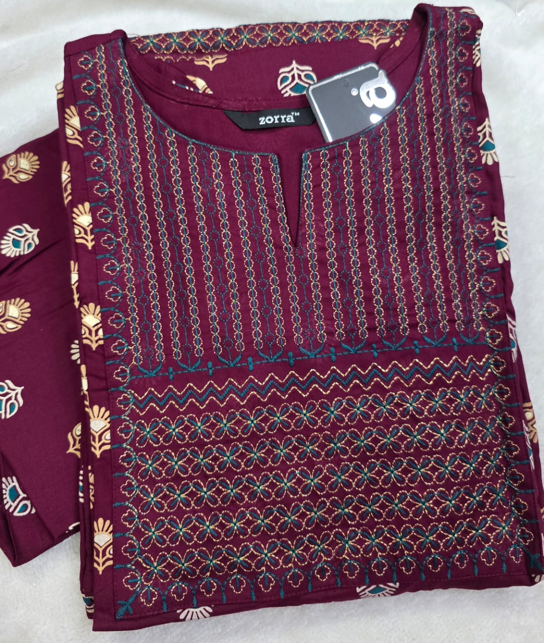 Zorra Rayon Embriodery Kurti