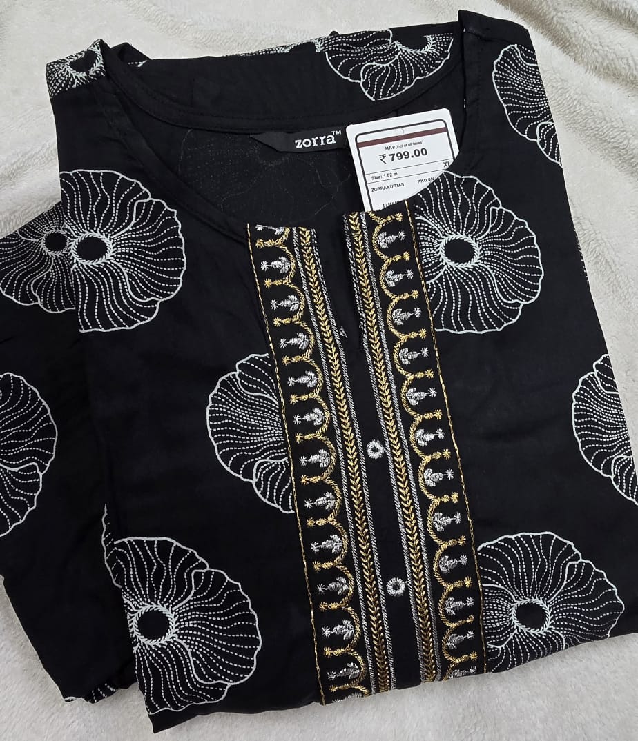 Zorra Rayon Embriodery Kurti