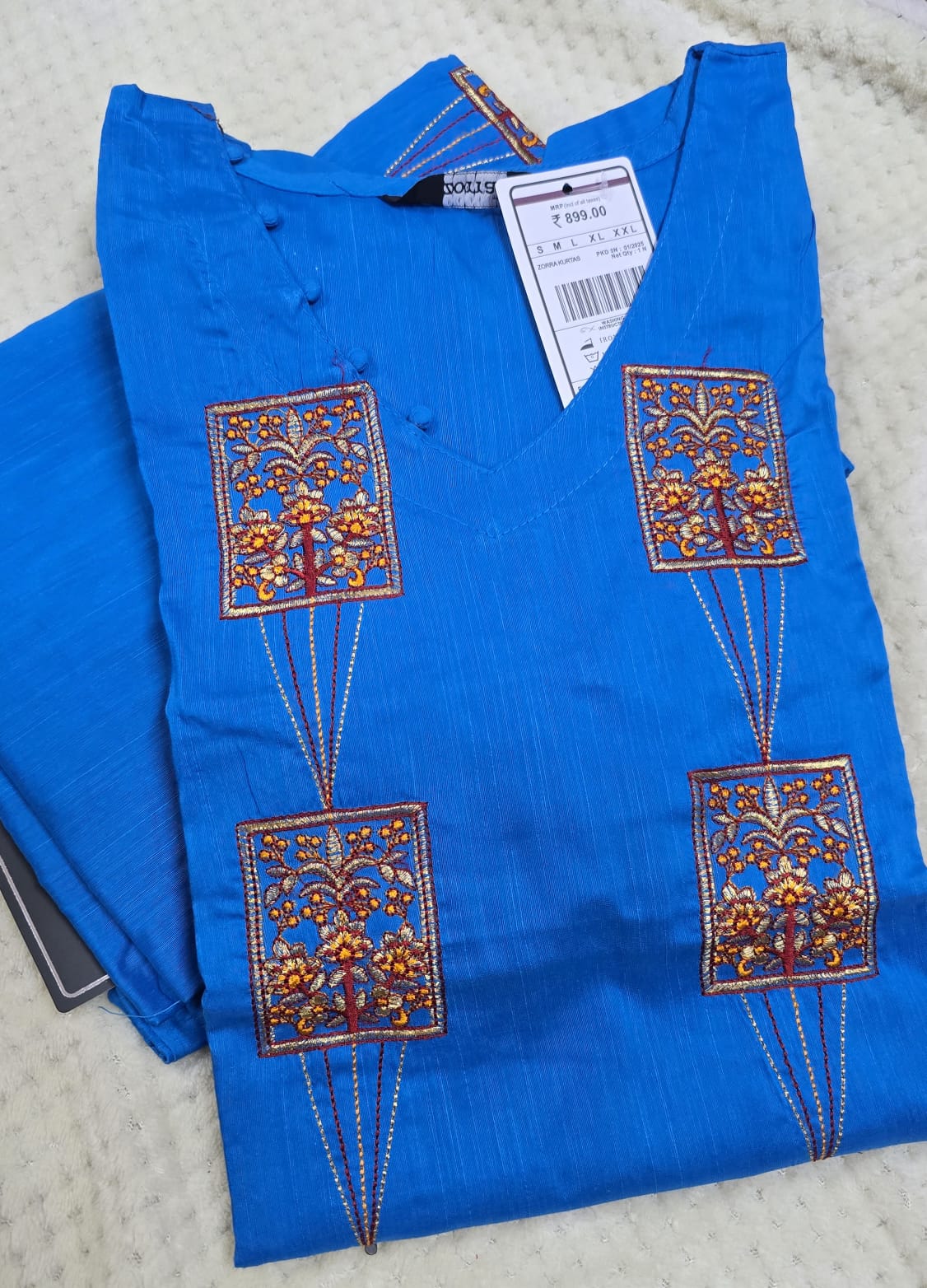 Zorra Silk Straight Cut Kurtis