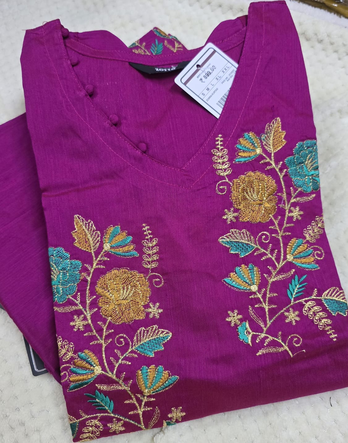 Zorra Silk Straight Cut Kurtis