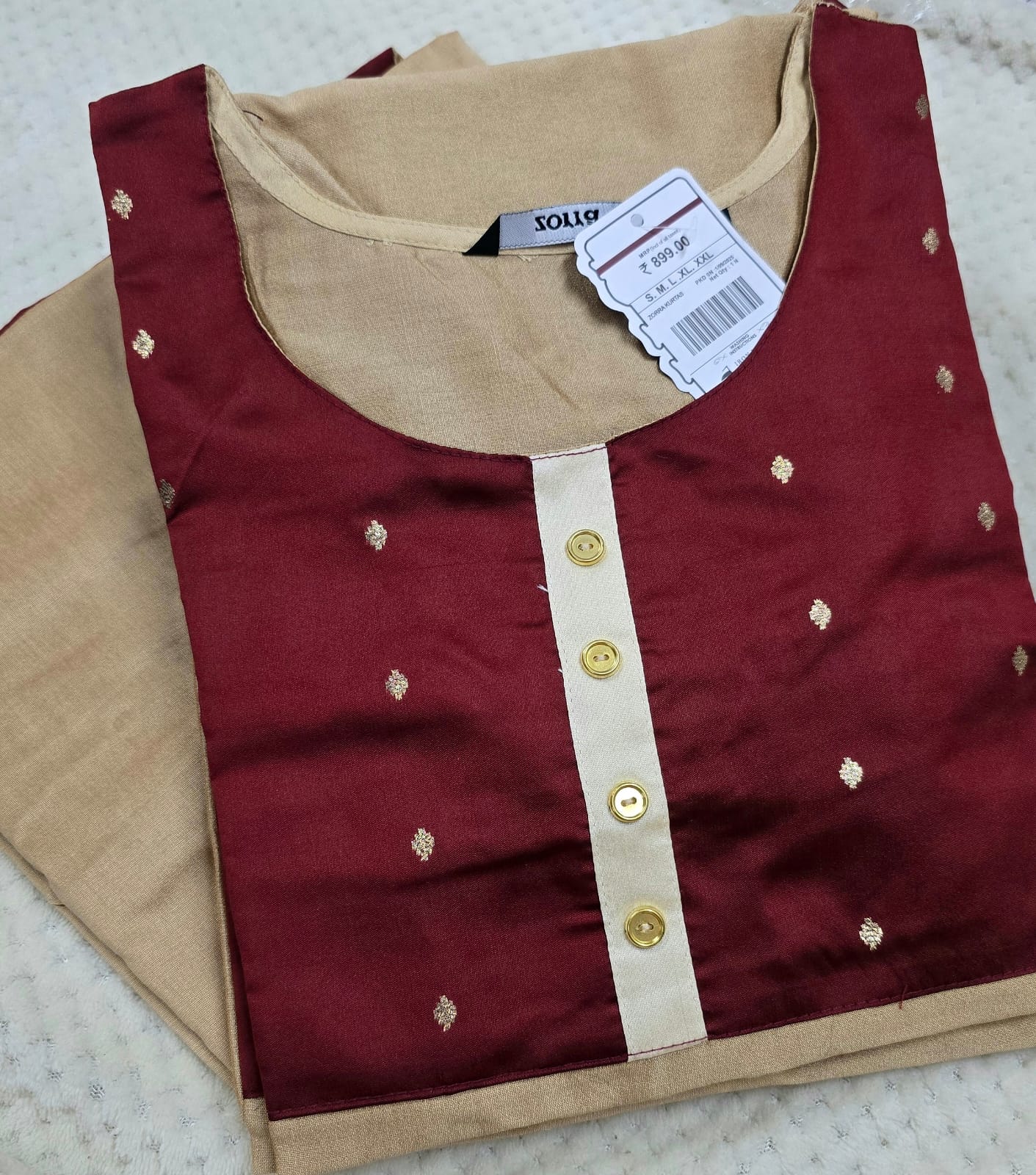Zorra Silk Straight Cut Kurtis