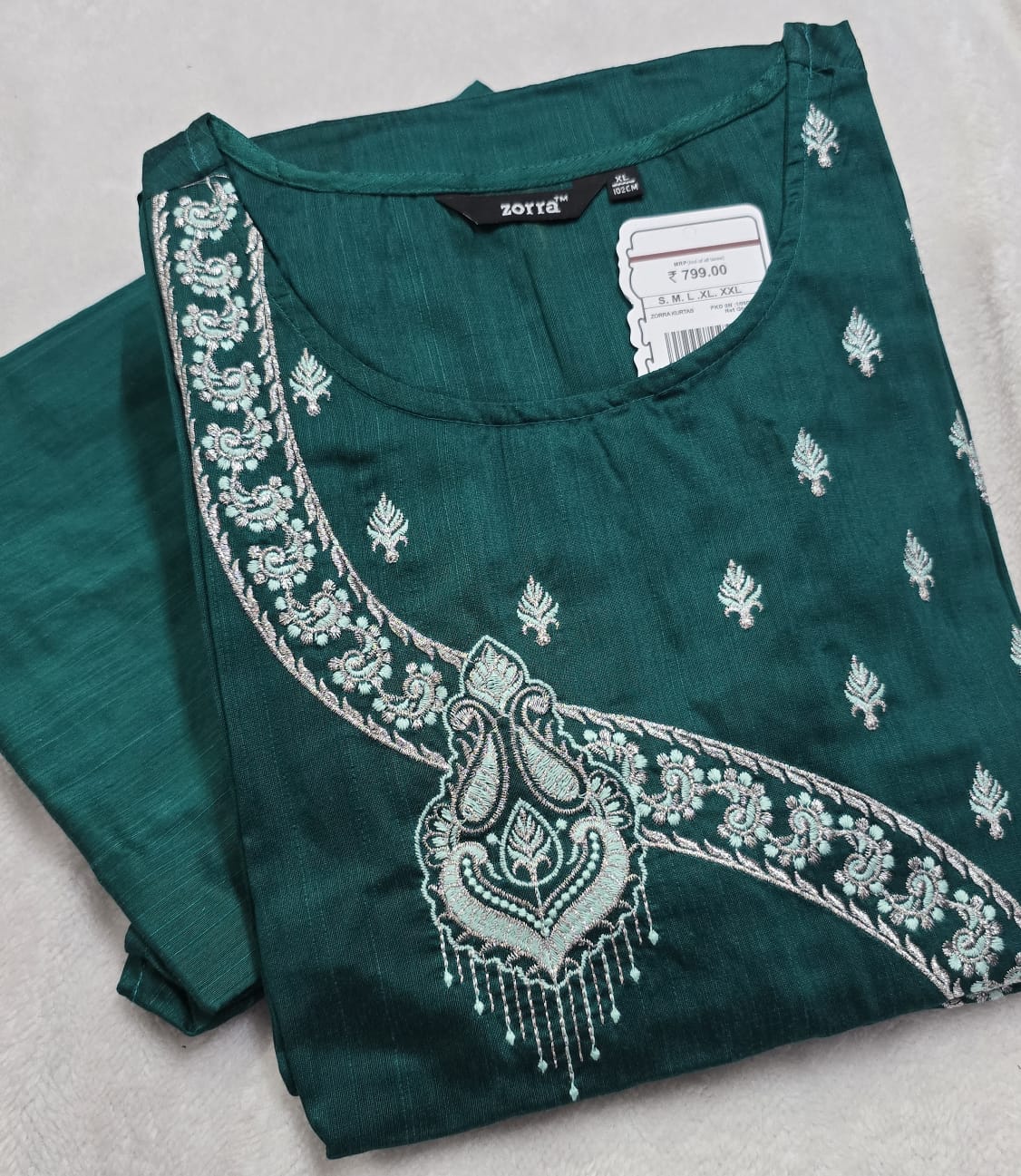 Zorra Silk Straight Cut Kurtis