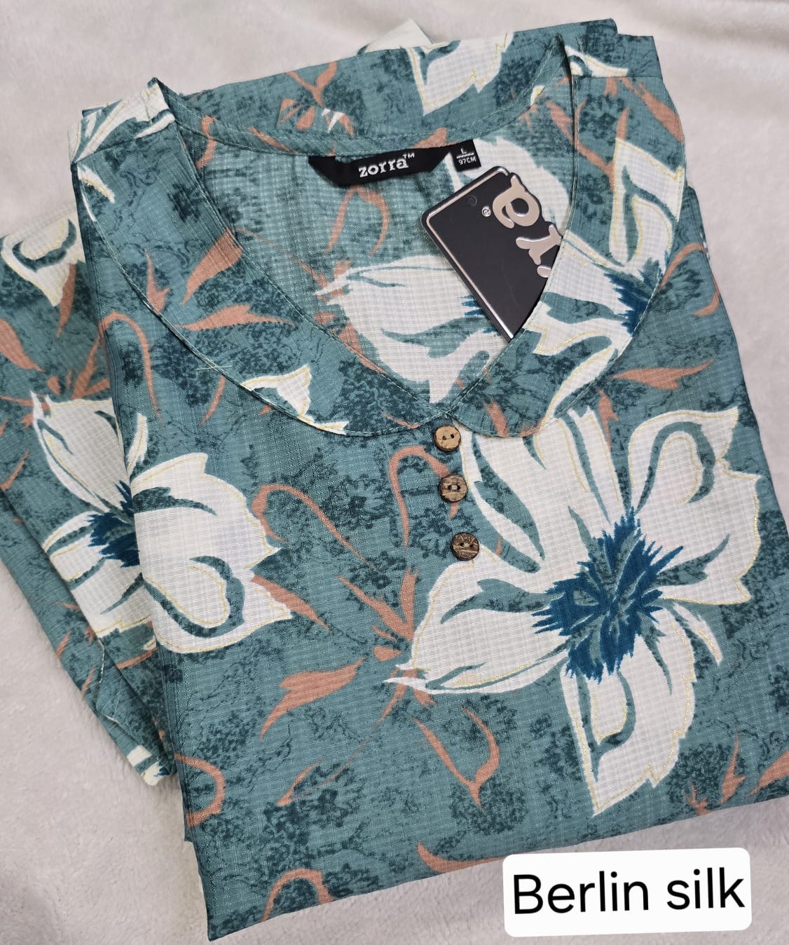 Zorra Silk Straight Cut Kurtis