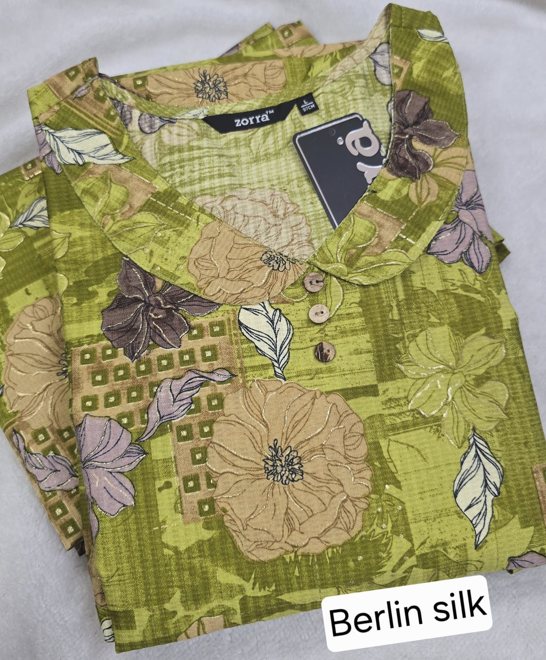 Zorra Silk Straight Cut Kurtis