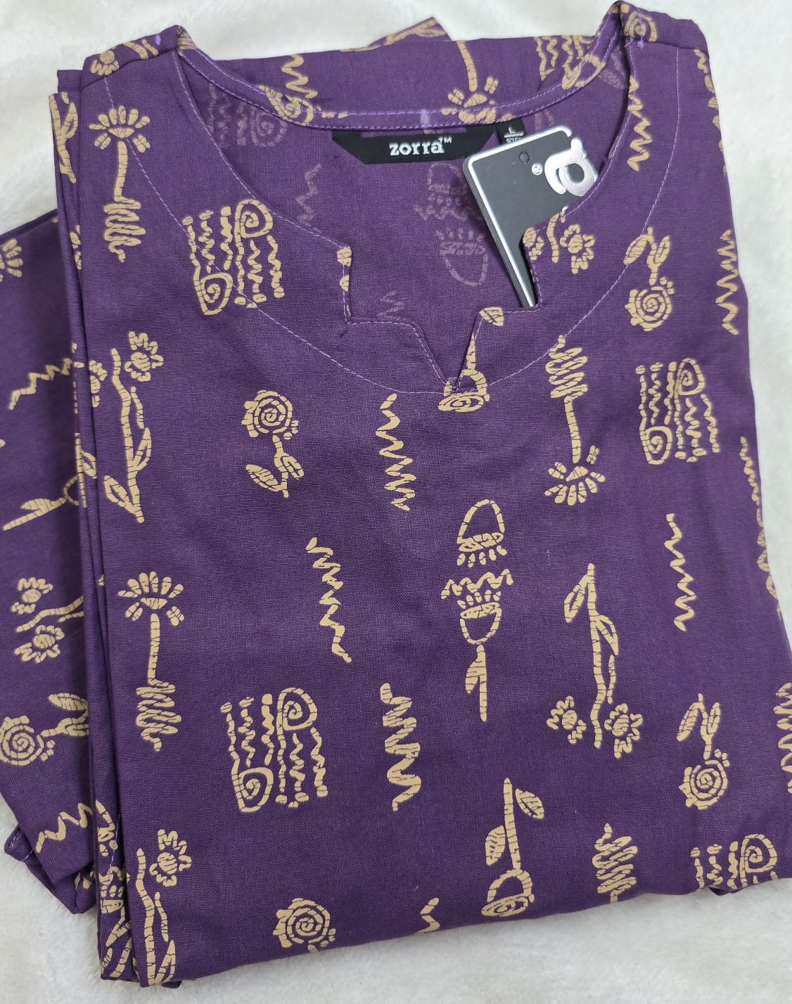 Zorra Cotton Straight Cut Kurtis