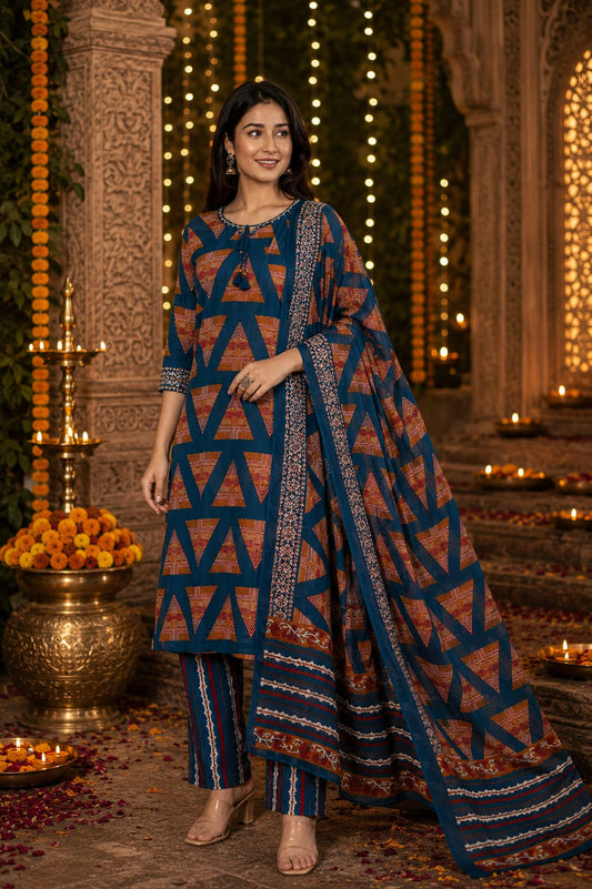 Mul Cotton Printed 3pc set