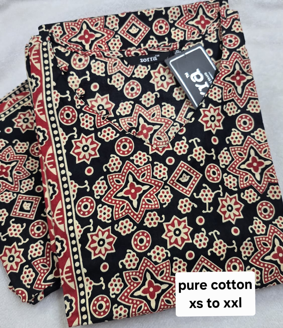 Zorra Cotton Straight Cut Kurtis