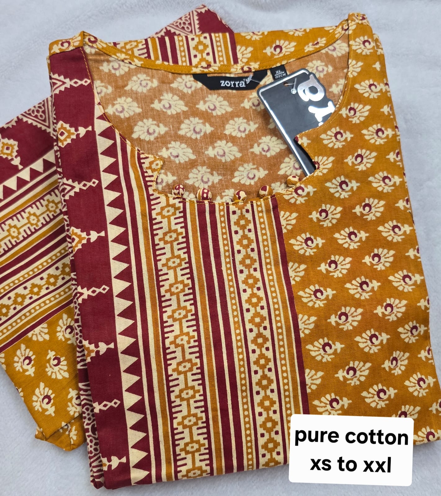 Zorra Cotton Straight Cut Kurtis