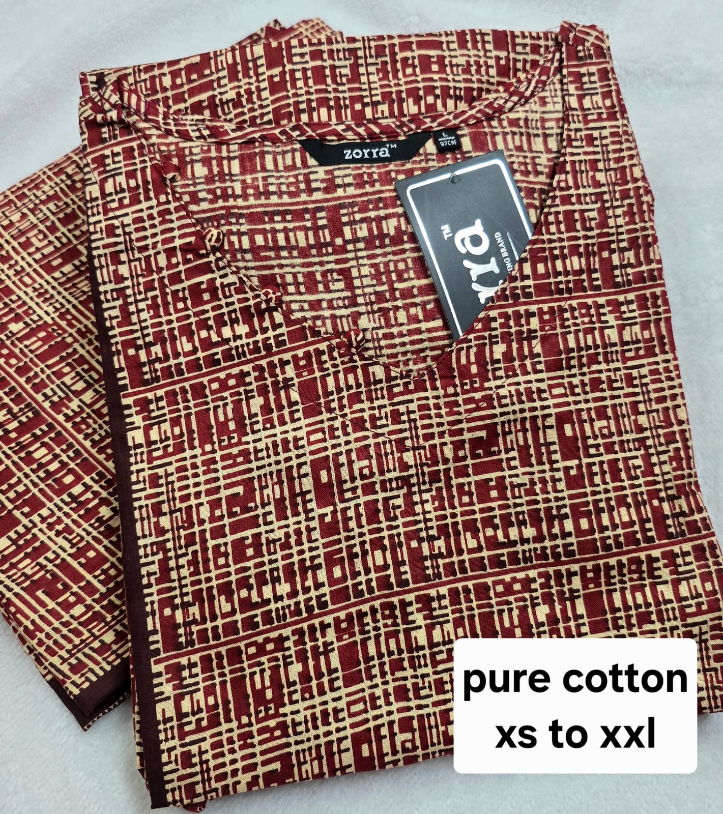 Zorra Cotton Straight Cut Kurtis