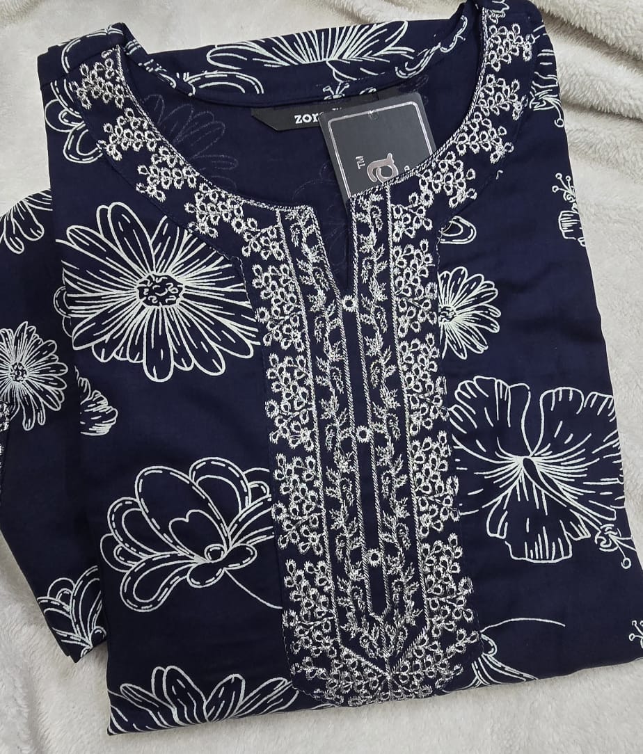 Zorra Rayon Embriodery Kurti