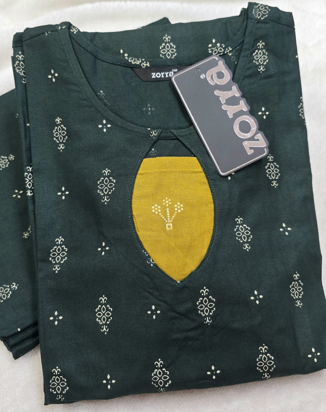Zorra cotton straight cut kurtis