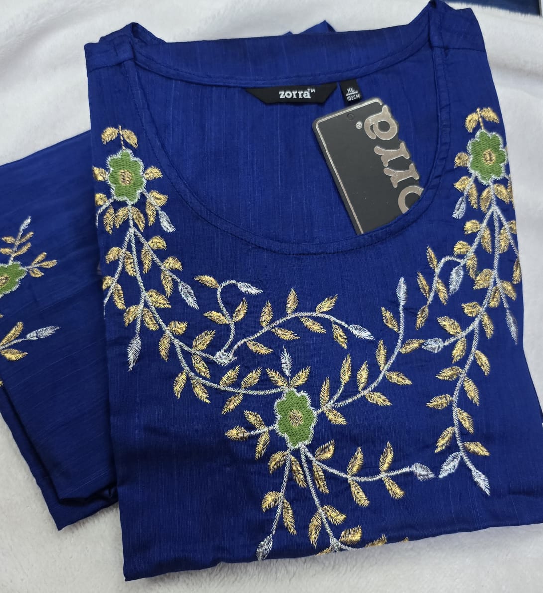 Zorra Silk Straight Cut Kurtis