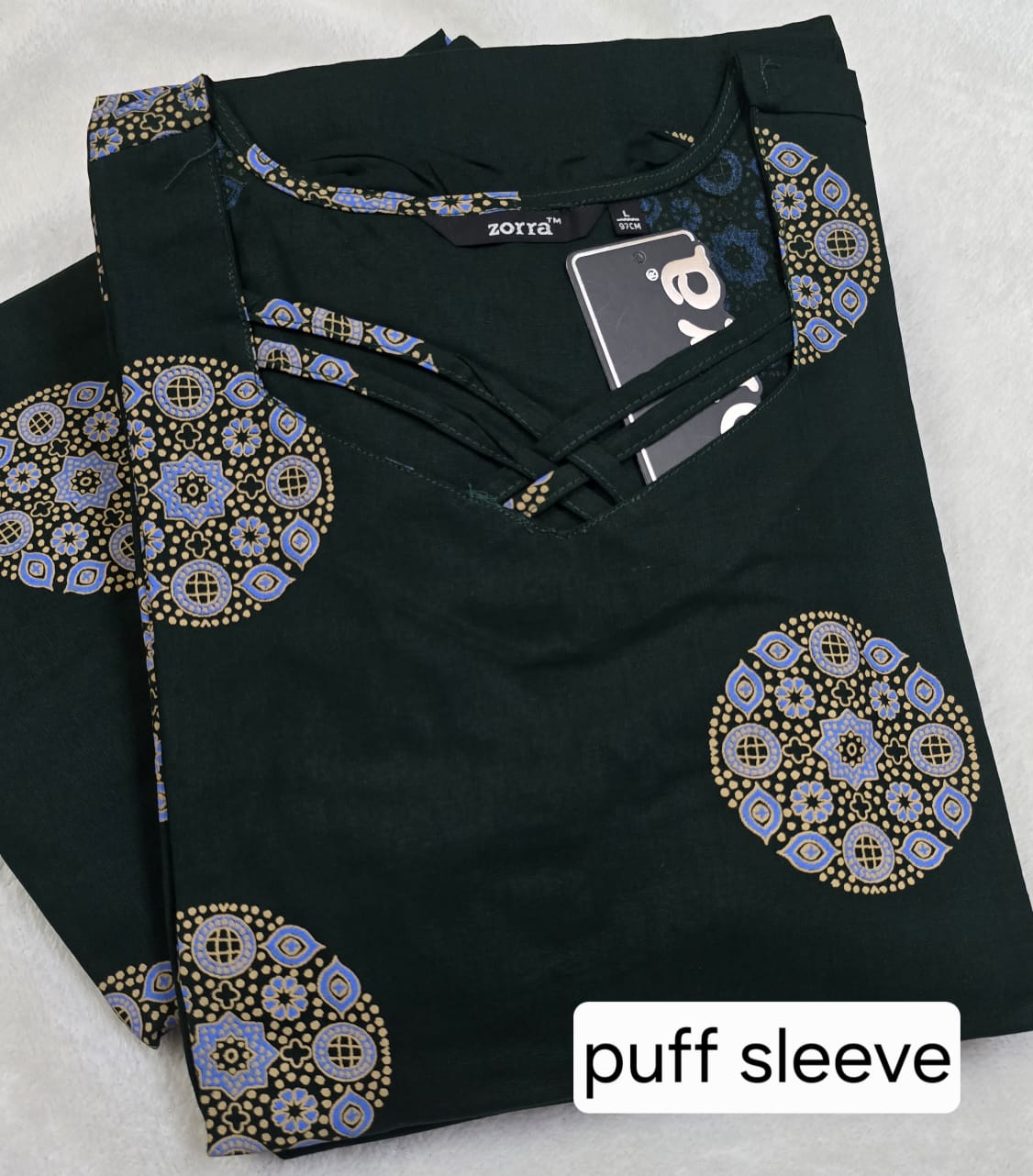 Zorra cotton straight cut kurtis