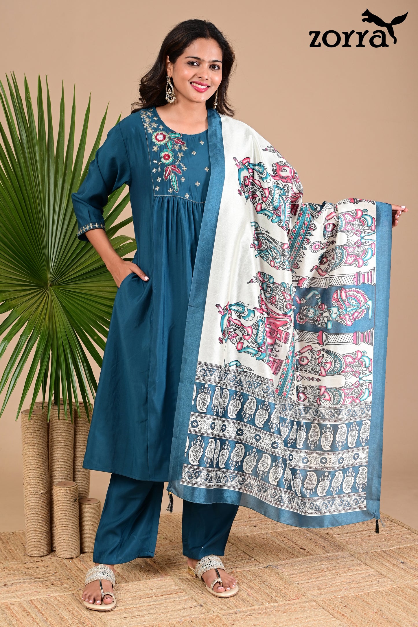 Zorra Mul Chanderi 3pc set