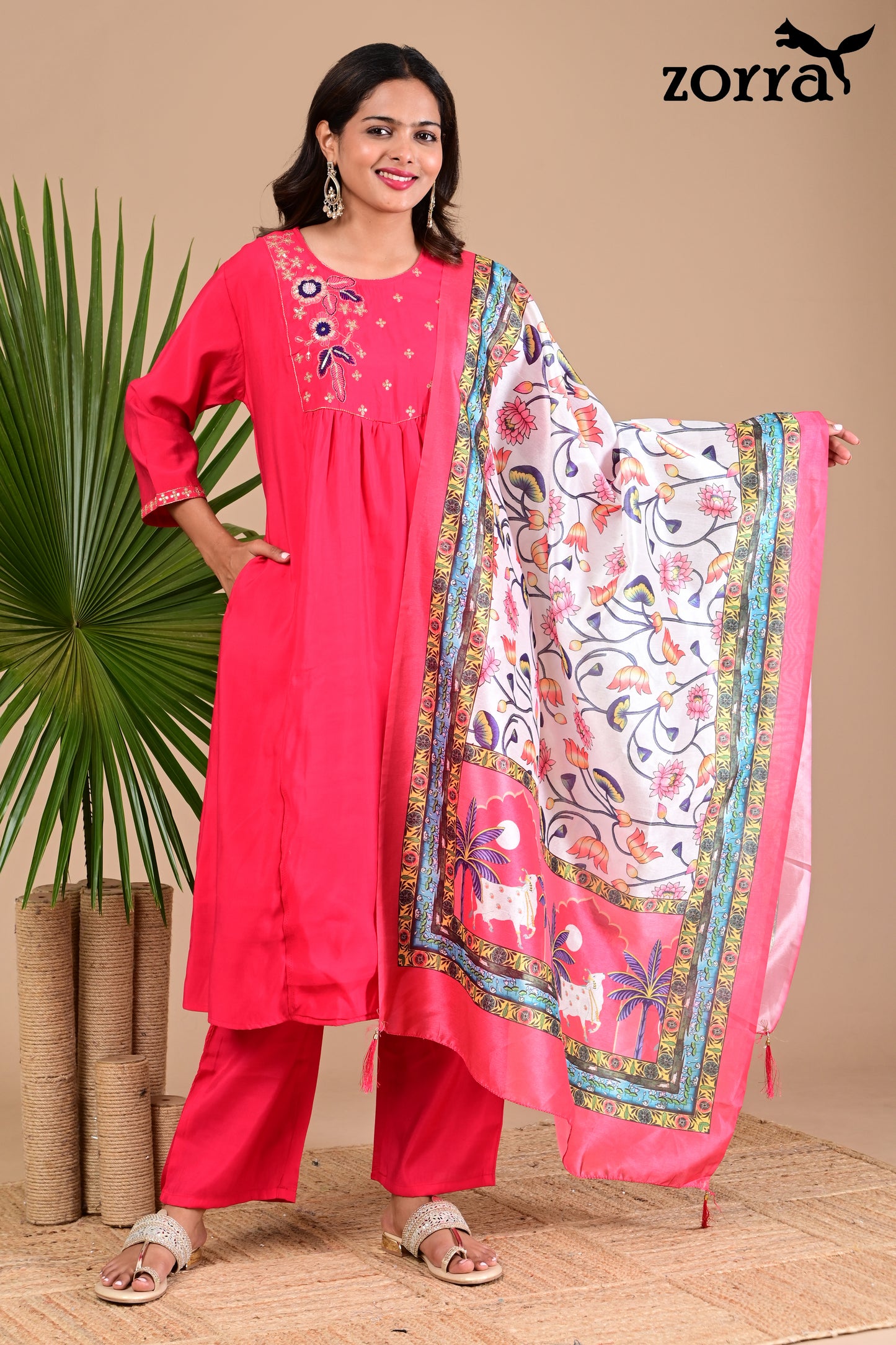 Zorra Mul Chanderi 3pc set