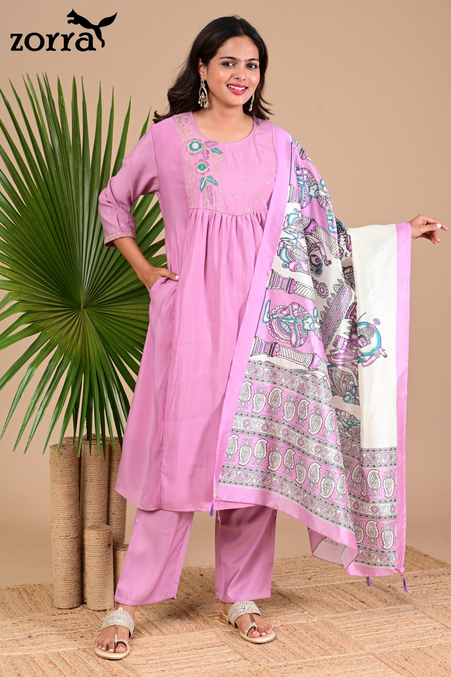 Zorra Mul Chanderi 3pc set