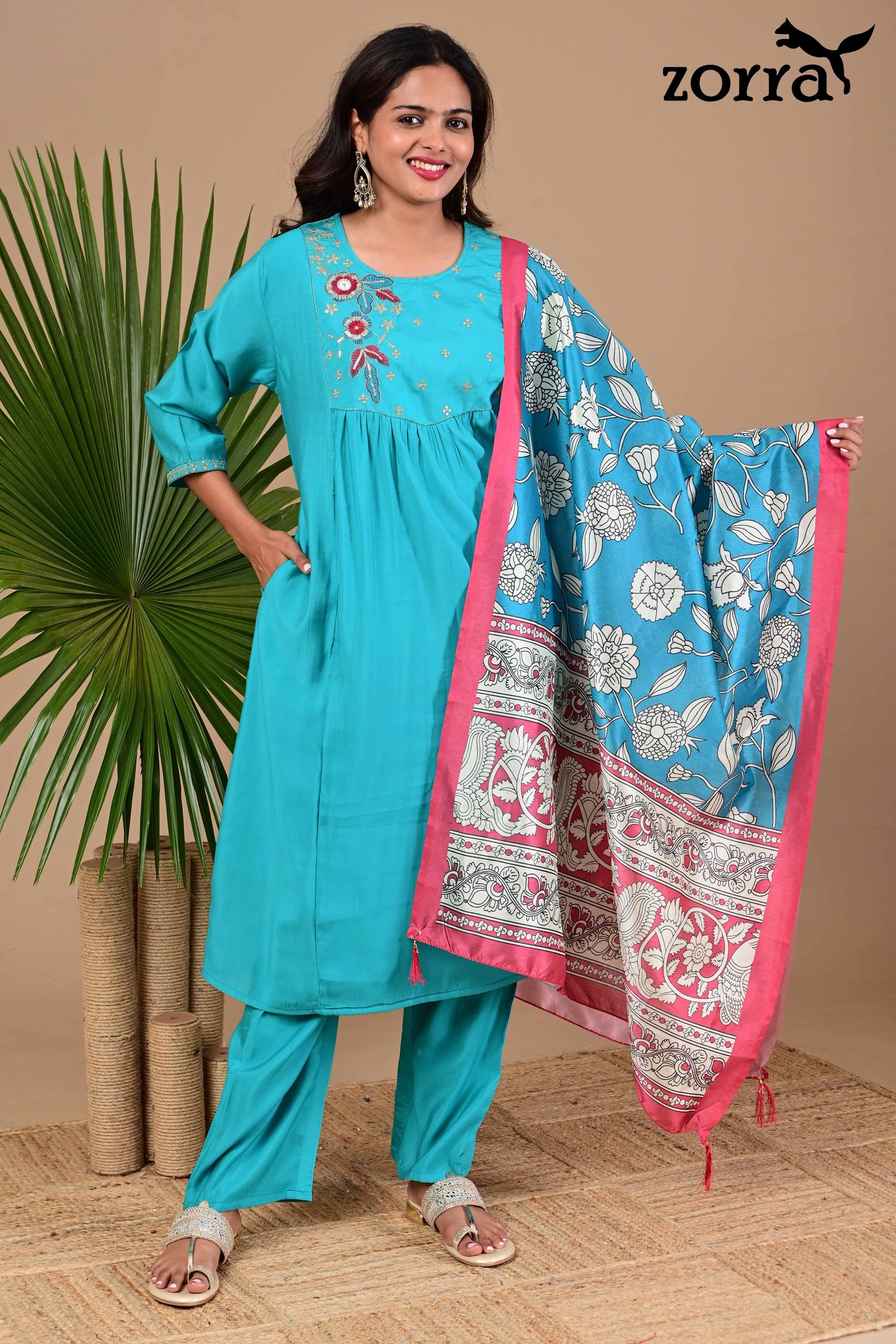 Zorra Mul Chanderi 3pc set